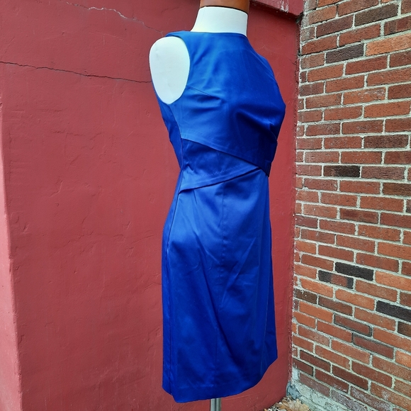 Talbots High Neck Twist Front Sleeveless Short Dress Wedding MOB Spring 4P NEW - Picture 4 of 13